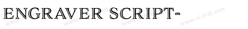 engraver script字体转换